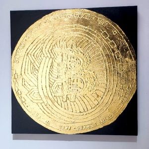 Painting with gold leaf sheets 24k